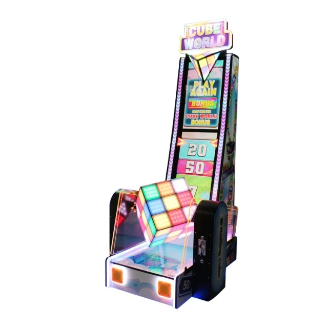 Threeplus Coin Operated Cube World Ticket Redemption Arcade Games Machine for Sale