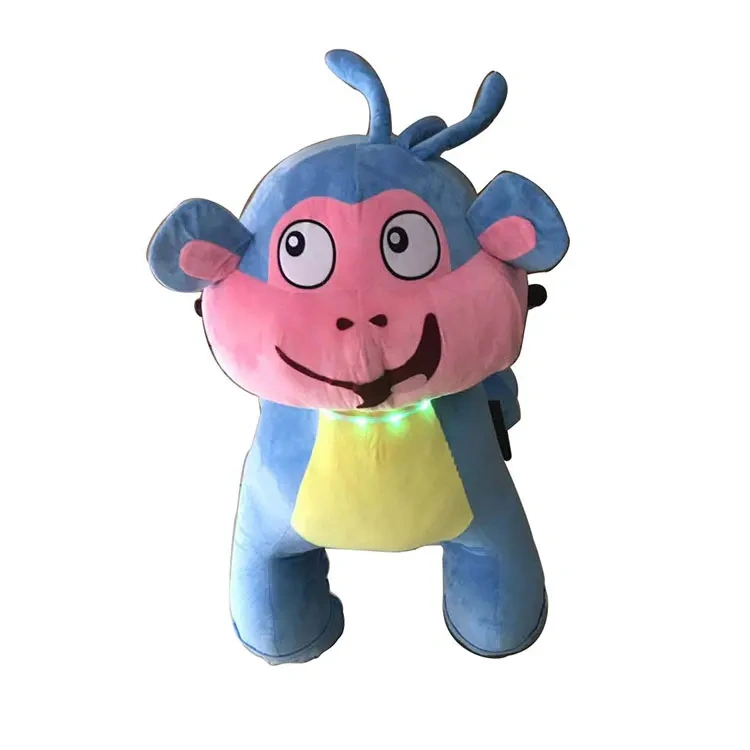 Battery Walking Animal Ride on Toy Plush Stuffed Car Baby Scooter
