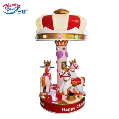 Threeplus Coin Operated Merry Go Round Carousel Cavalo De Carrossel for Sale