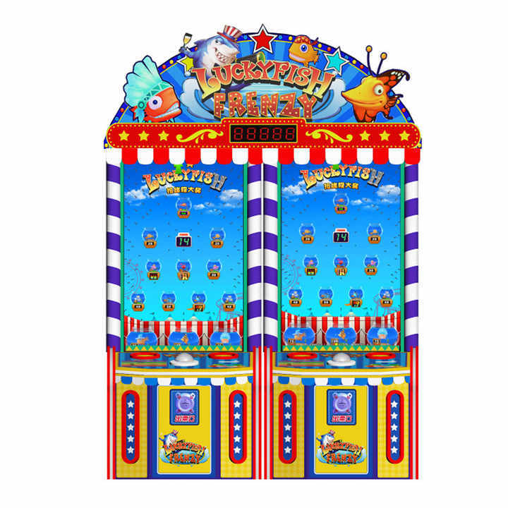 Threeplus Coin Operated Lucky Fish Button Ticket Redemption Game Machine