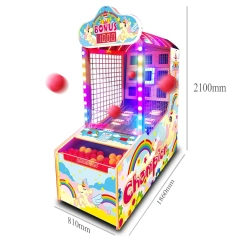 Threeplus Throwing Ball Pixel Game Machine with Horse Racing