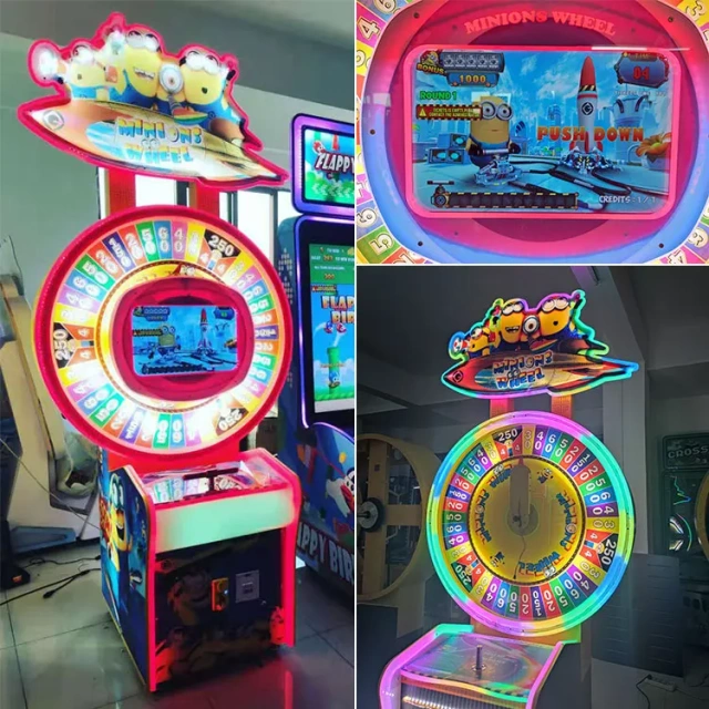 Threeplus Coin Operated Wheel Videos Game Machine Electronic Lottery Redemption Ticket Machine for Sale