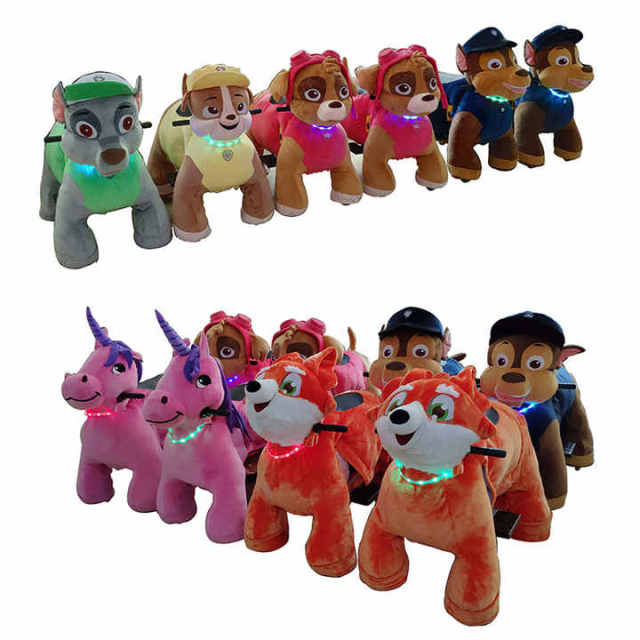 Adult and Kid Size Animal Ride Kids Riding Toys Plush Animal Electric Scooter for Sale