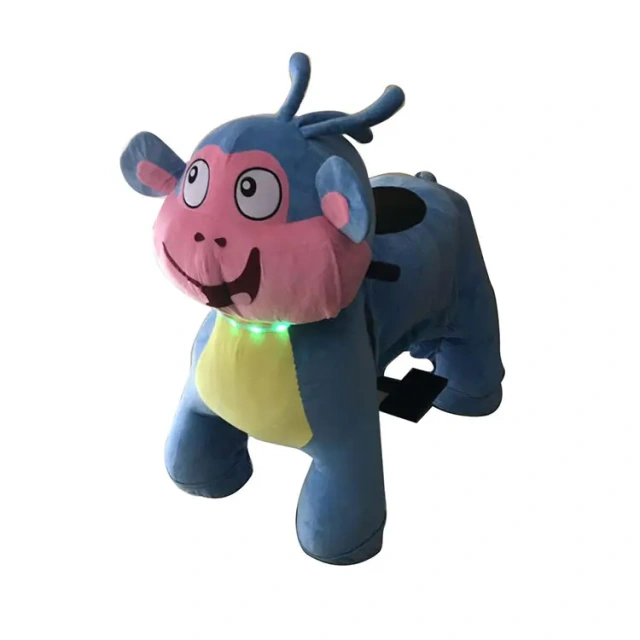 Battery Walking Animal Ride on Toy Plush Stuffed Car Baby Scooter