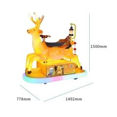 Parent-child Ice Bumper Cars Children Amusement Animal Shape Electric Kidzone Bumper Car With LED Light