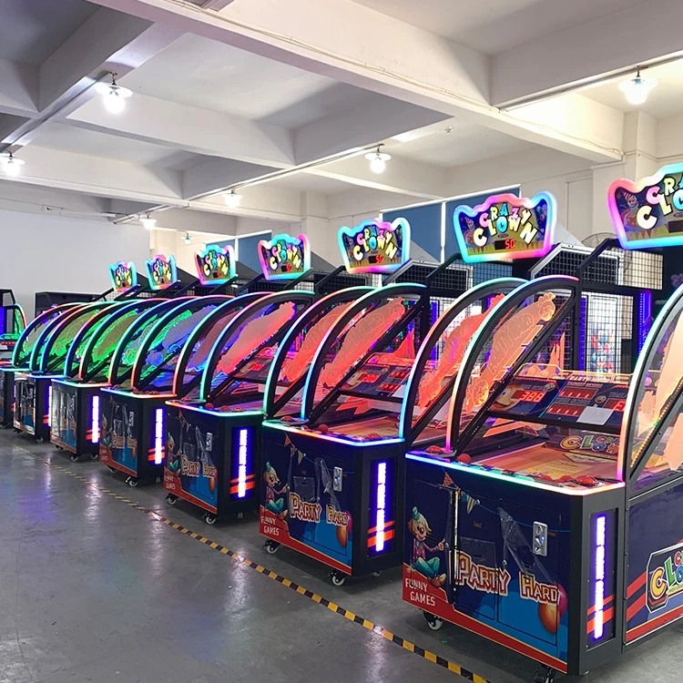 Coin-operated Crazy Clown Shooting Arcade Redemption Amusement Machine Kids Ball Shooting Machines