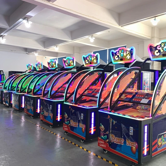 Coin-operated Crazy Clown Shooting Arcade Redemption Amusement Machine Kids Ball Shooting Machines