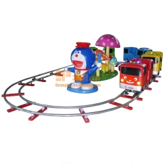 Threeplus New Carnival Ride Coin Operated Kiddy Rides Electric Track Train Mini Indoor Kids Rides for Sale