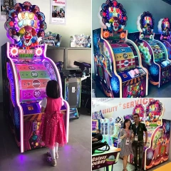 Threeplus UK Hotselling Coin Operated Amusement Lucky Turntable Coin Pusher Ticket Redemption 2 and 1 Game for Sale
