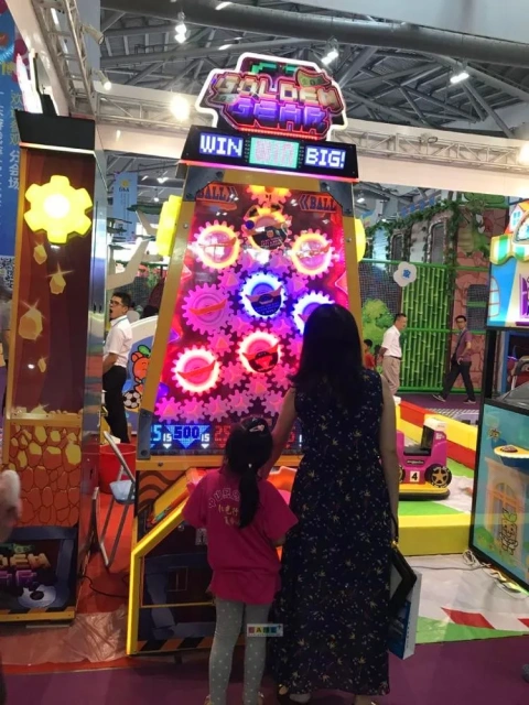 Threeplus Metal Kids Ball Drop Redemption Mechanical Game Machine Wholesale Golden Gear New Product