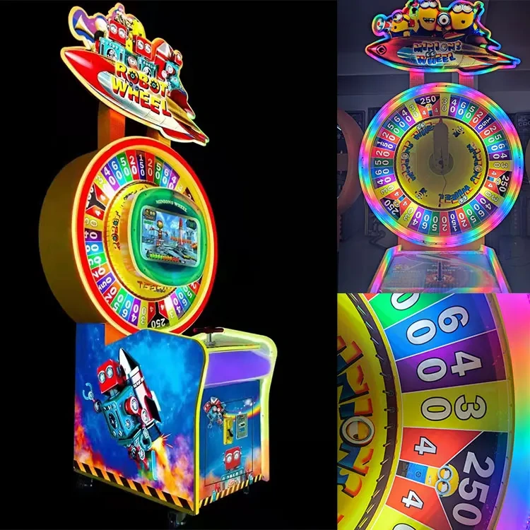 Threeplus Coin Operated Wheel Videos Game Machine Electronic Lottery Redemption Ticket Machine for Sale