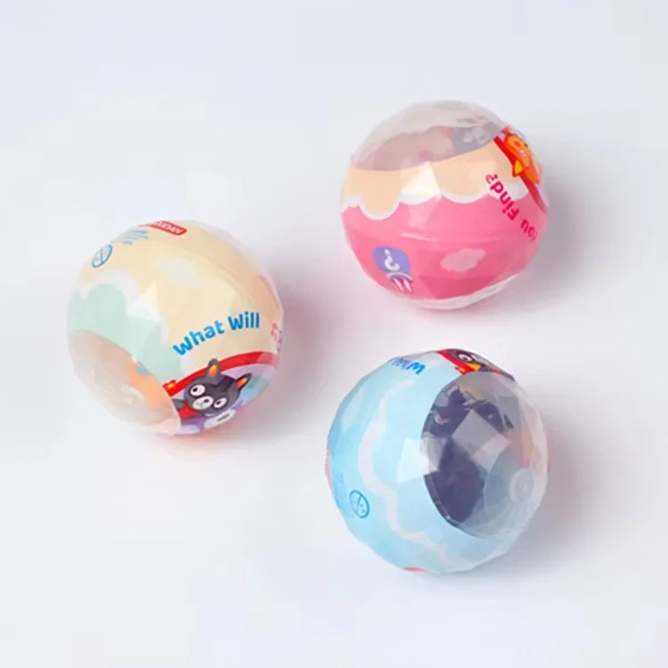 Wholesale Vending Capsule Ball Egg Surprise 55mm Plastic Gashapon Capsule Prize Balls With Wrapper / Seal