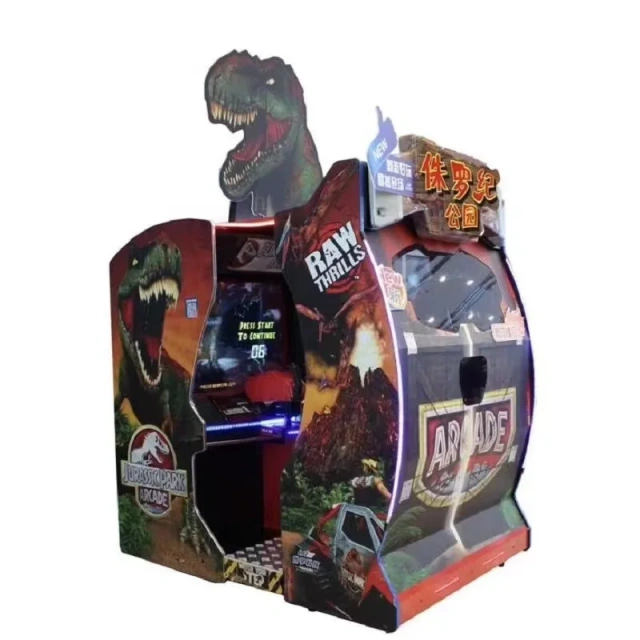 Three Plus Amusement Arcade Jurassic Park Adult 3d Shooting Gun Coin Operated Machine Arcade Game Machine Shooting