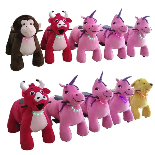 Wholesale Plush Electric Animal Toy Ride on Bull Toys for Amusement Park