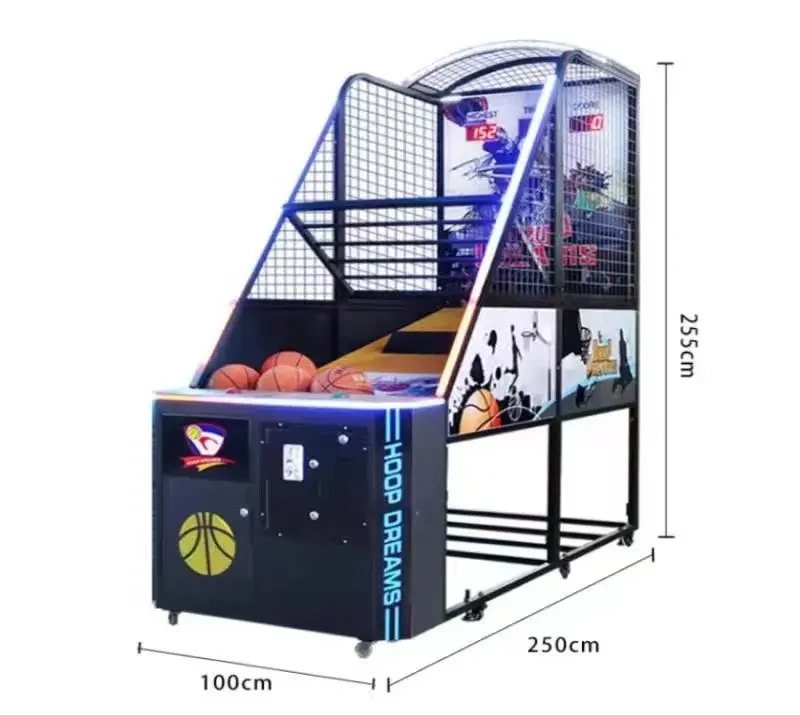 Indoor Amusement Electronic Basketball Arcade Game Machine Coin Operated Collapsible Street Basketball Machine