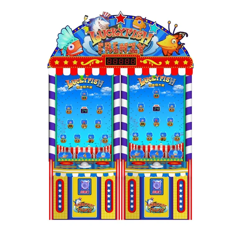 Threeplus Coin Operated Lucky Fish Button Ticket Redemption Game Machine