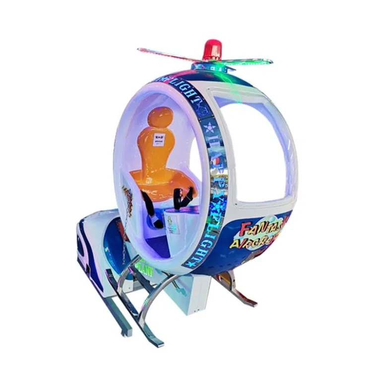 Threeplus Helicopter Kiddie Ride Swing Simulator Flight Coin Operated Ride Arcade Swing Game Machine