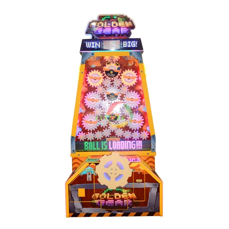 Threeplus Metal Kids Ball Drop Redemption Mechanical Game Machine Wholesale Golden Gear New Product