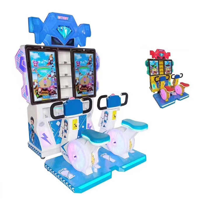 2 Players Racing Game Machine Simulator Cycling Indoor Arcade Amusement ...