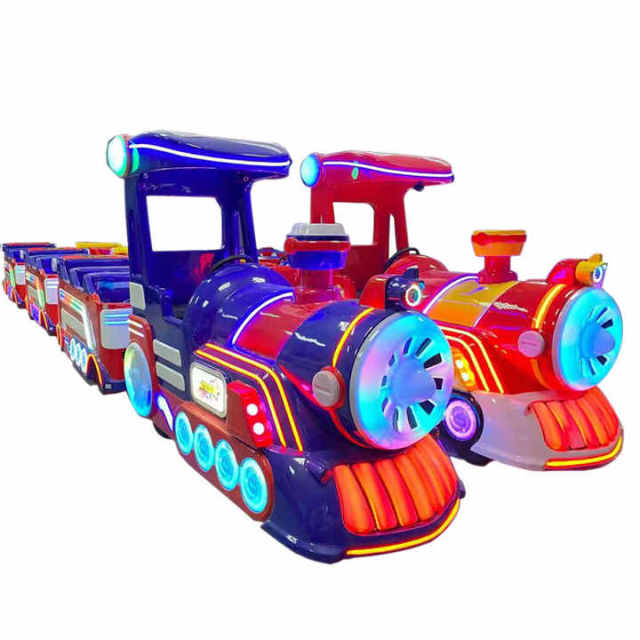 Amusement Park Shopping Mall Electric Kiddie Ride Attractive Kids Trackless Train for Sale with Led Light