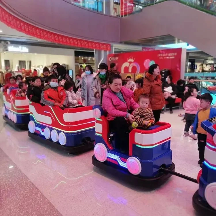 Amusement Park Shopping Mall Electric Kiddie Ride Attractive Kids Trackless Train for Sale with Led Light