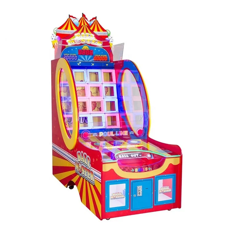 Threeplus Ball Monster Pitching Ticket Redemption Arcade Games Machines Coin Operated Video Game for Sale