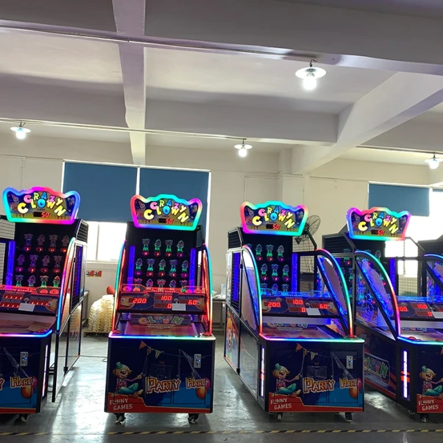 Coin-operated Crazy Clown Shooting Arcade Redemption Amusement Machine Kids Ball Shooting Machines