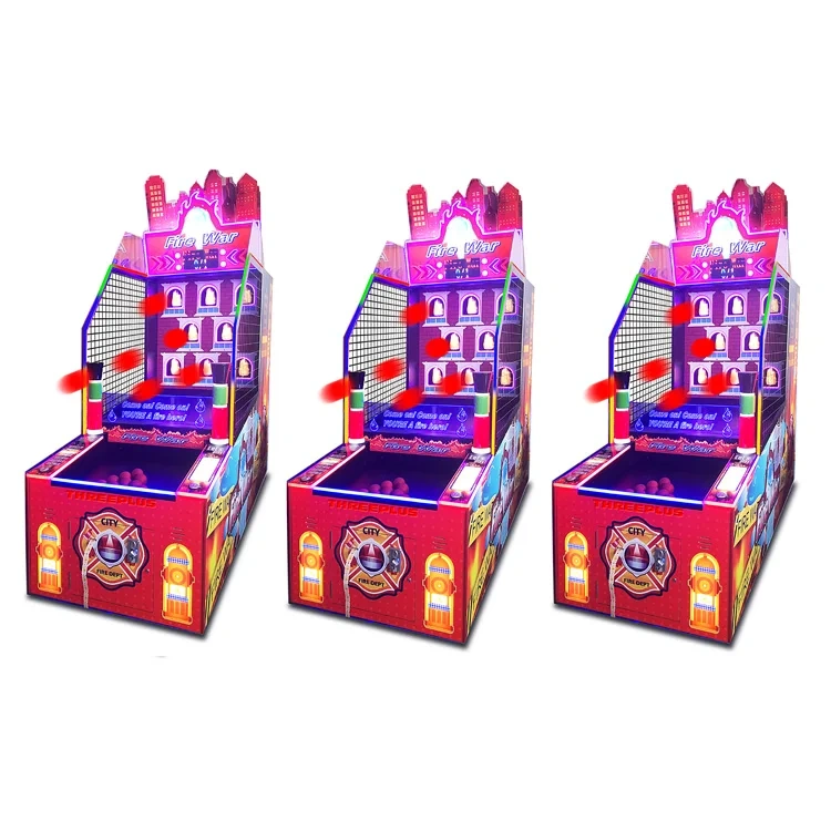 Coin Operated Lottery Ticket Redemption Machine Arcade Machines Throwing Ball Game Machine Shooting Balls for Kids
