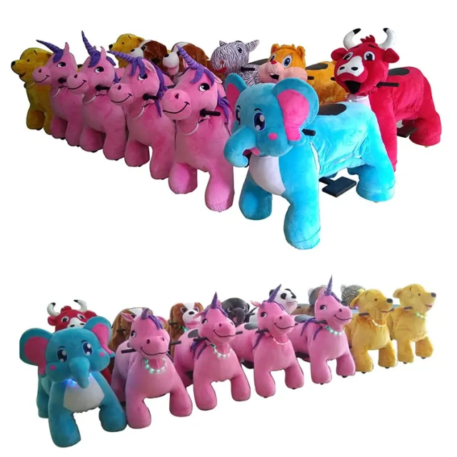 Amusement Electric Plush Animal Rides Battery Powered Animal Walking Ride in Mall