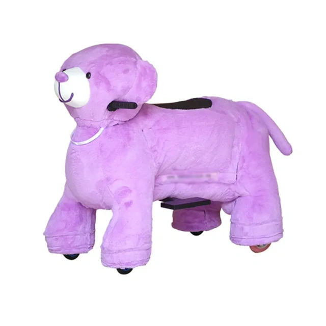 High Quality Shopping Mall Electric Plush Battery Operated Walking Animal Kiddie Ride on Toy