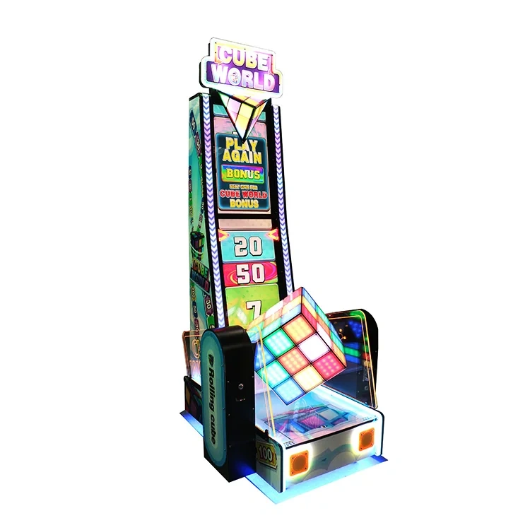 Threeplus Coin Operated Cube World Ticket Redemption Arcade Games Machine for Sale