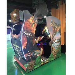 Three Plus Amusement Arcade Jurassic Park Adult 3d Shooting Gun Coin Operated Machine Arcade Game Machine Shooting
