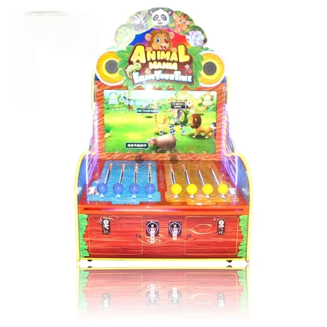 Coin Operated Hot Game Animal Mania Shooting Ball Video Game Ticket Redemption Lottery Game Machine