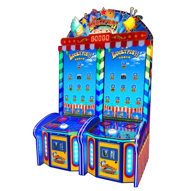Threeplus Coin Operated Lucky Fish Button Ticket Redemption Game Machine
