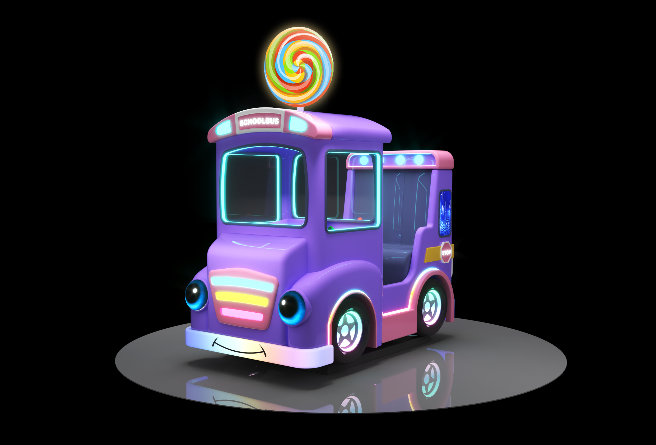 Train Cartoon Shape Coin Operated Claw Machine