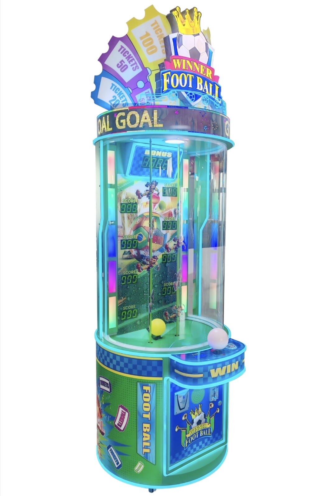 Winner Football Arcade Redemption Game | Skill-Based Ball Climber with Competitive Dodging