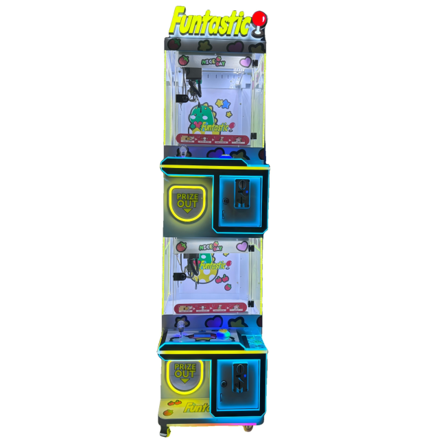 Funtastic - 2Claw Arcade Crane Machine | High-Visibility Two-Player Prize Redemption