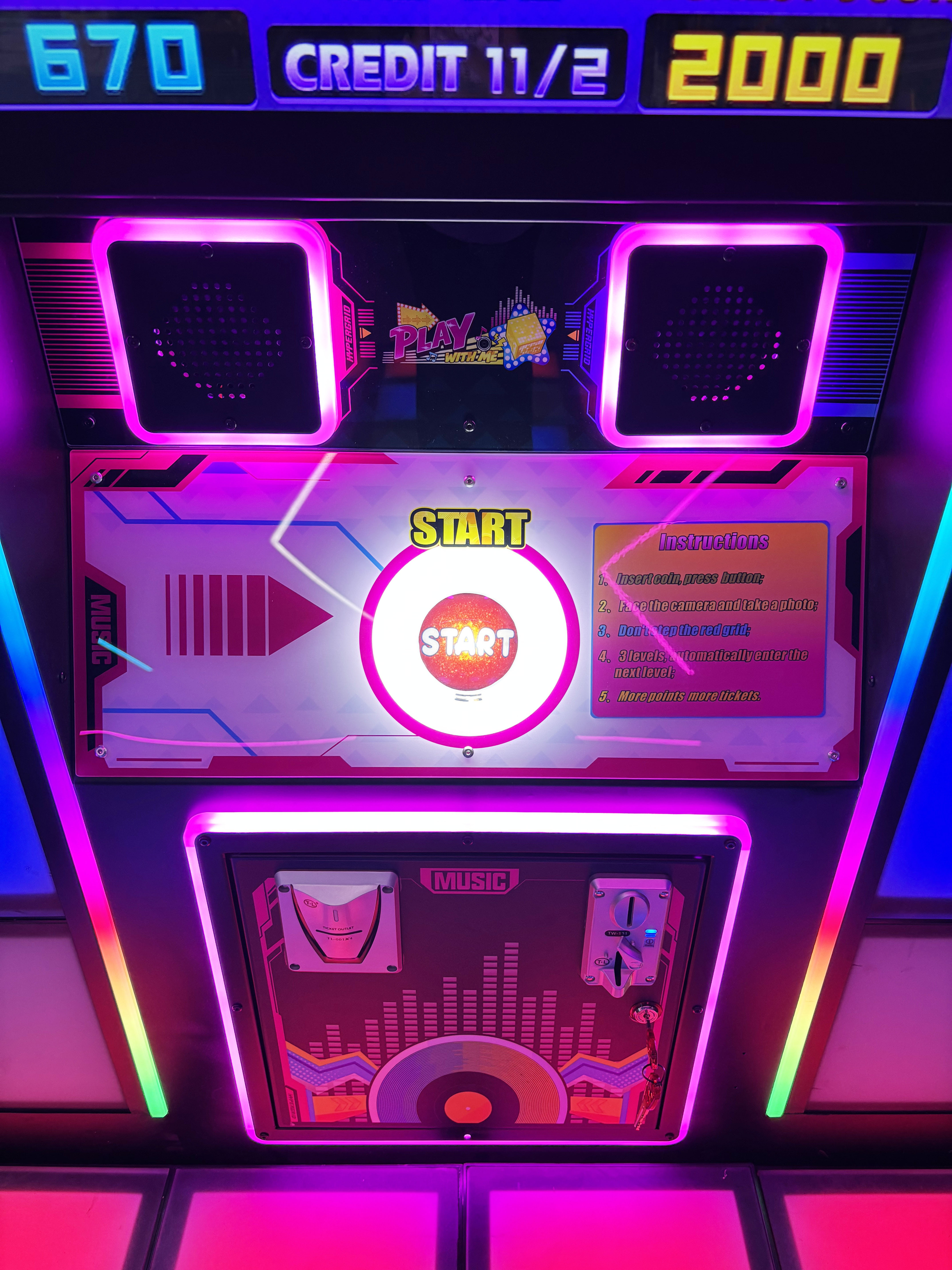 Hyper Grid Arcade Redemption Game | Photo-Aiming Challenge with Interactive Floor Grid
