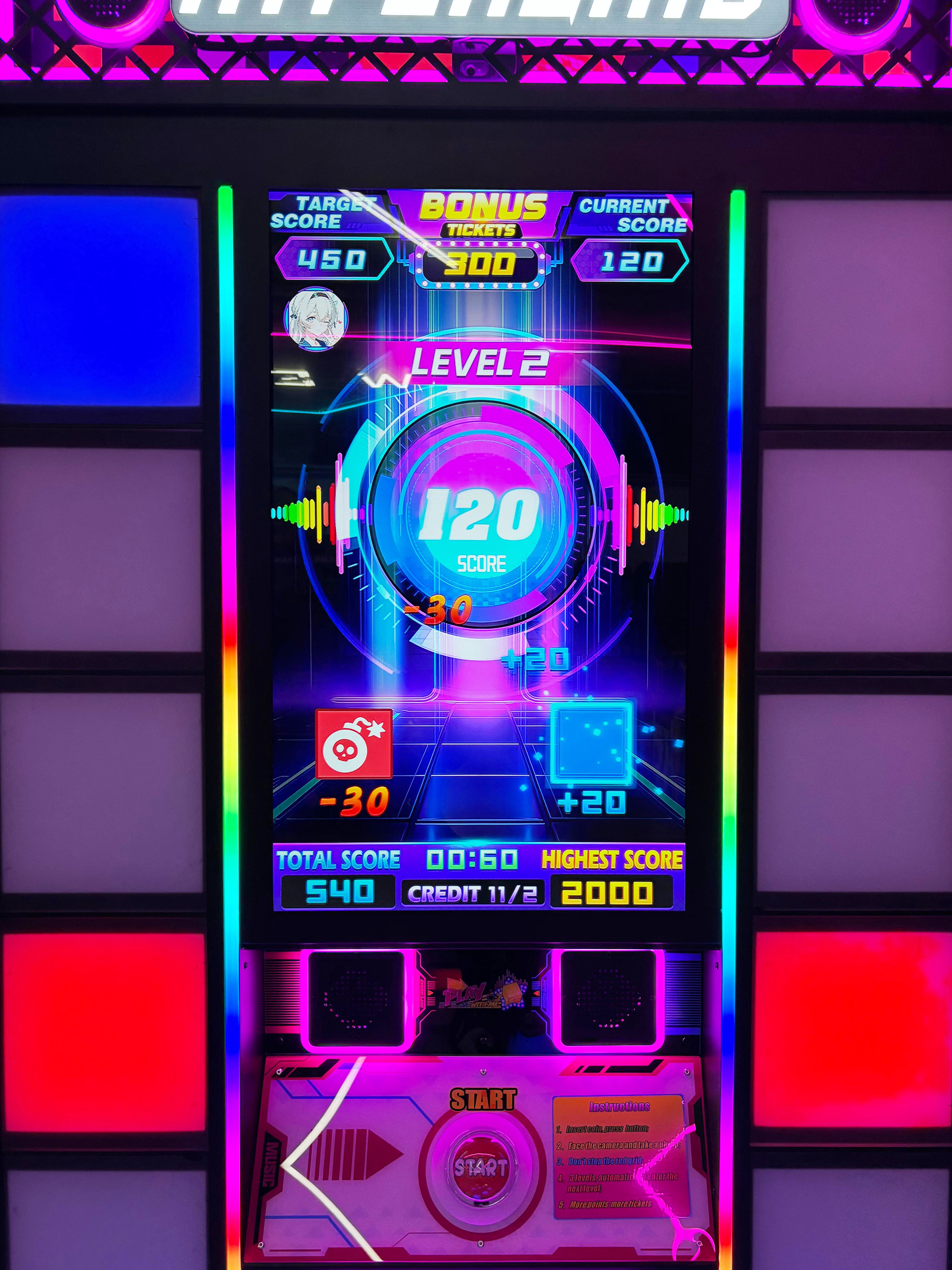 Hyper Grid Arcade Redemption Game | Photo-Aiming Challenge with Interactive Floor Grid