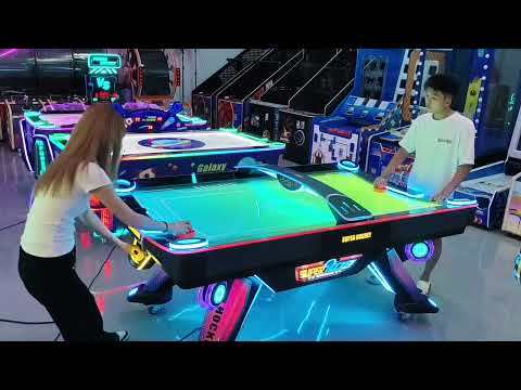 Curved Airhockey Arcade Redemption Game | Unique Curved Goal Design for Competitive 2-Player Play