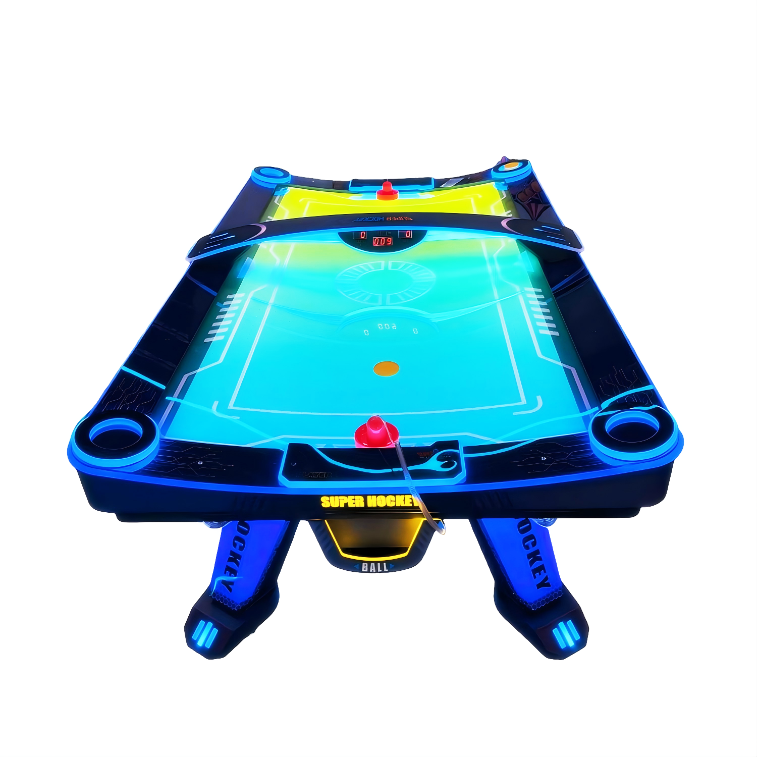 Curved Airhockey Arcade Redemption Game | Unique Curved Goal Design for Competitive 2-Player Play