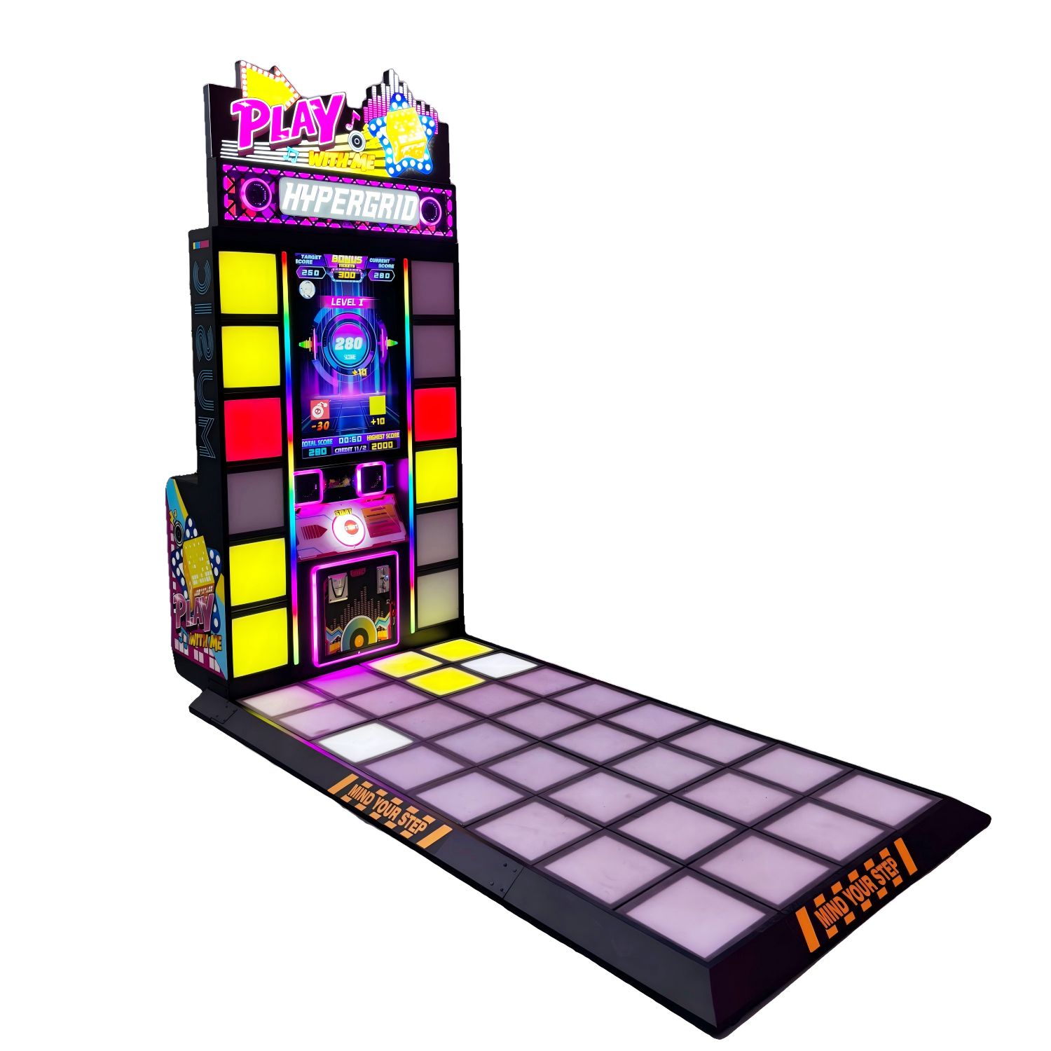 Hyper Grid Arcade Redemption Game | Photo-Aiming Challenge with Interactive Floor Grid