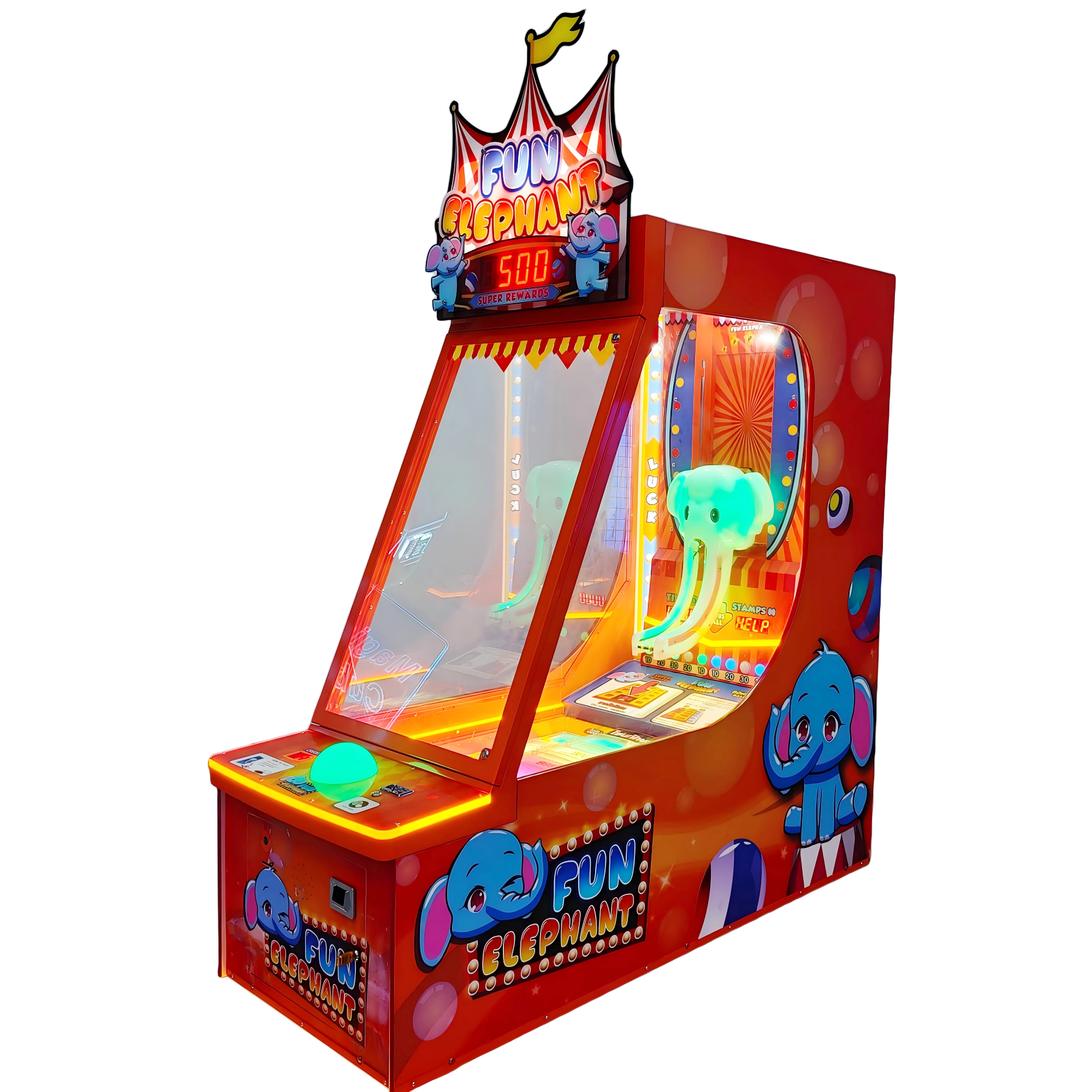 Fun Elephant Arcade Redemption Game | Automatic Moving Target Timing Challenge