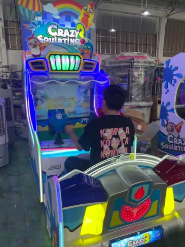Crazy Water 3-2P Arcade Redemption Game | Dual-Player Water Cannon Shooter with Multi-Game Selection