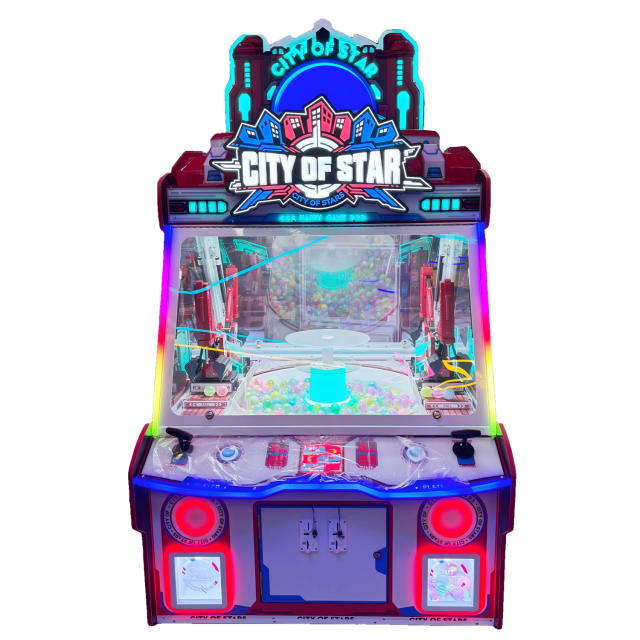 City Of Star Dual-Action Arcade Machine | Crane & Prize Pusher Combo Redemption Game