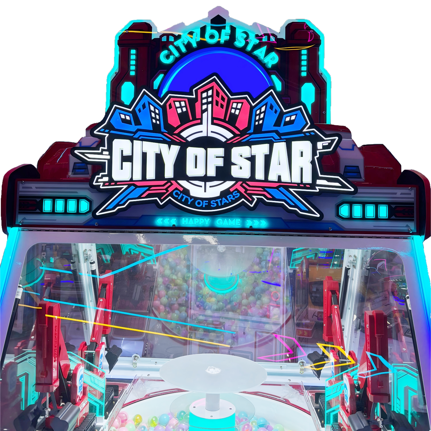 City Of Star Dual-Action Arcade Machine | Crane & Prize Pusher Combo Redemption Game