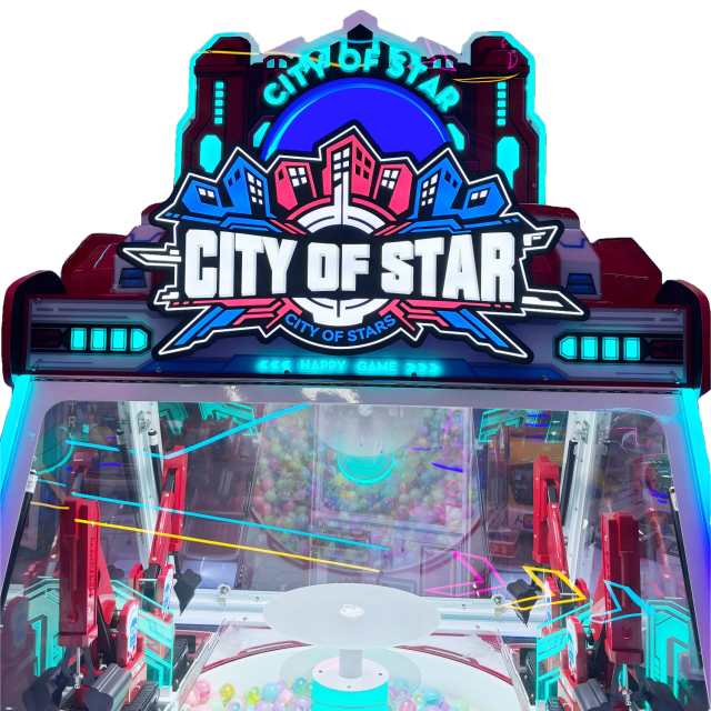 City Of Star Dual-Action Arcade Machine | Crane & Prize Pusher Combo Redemption Game