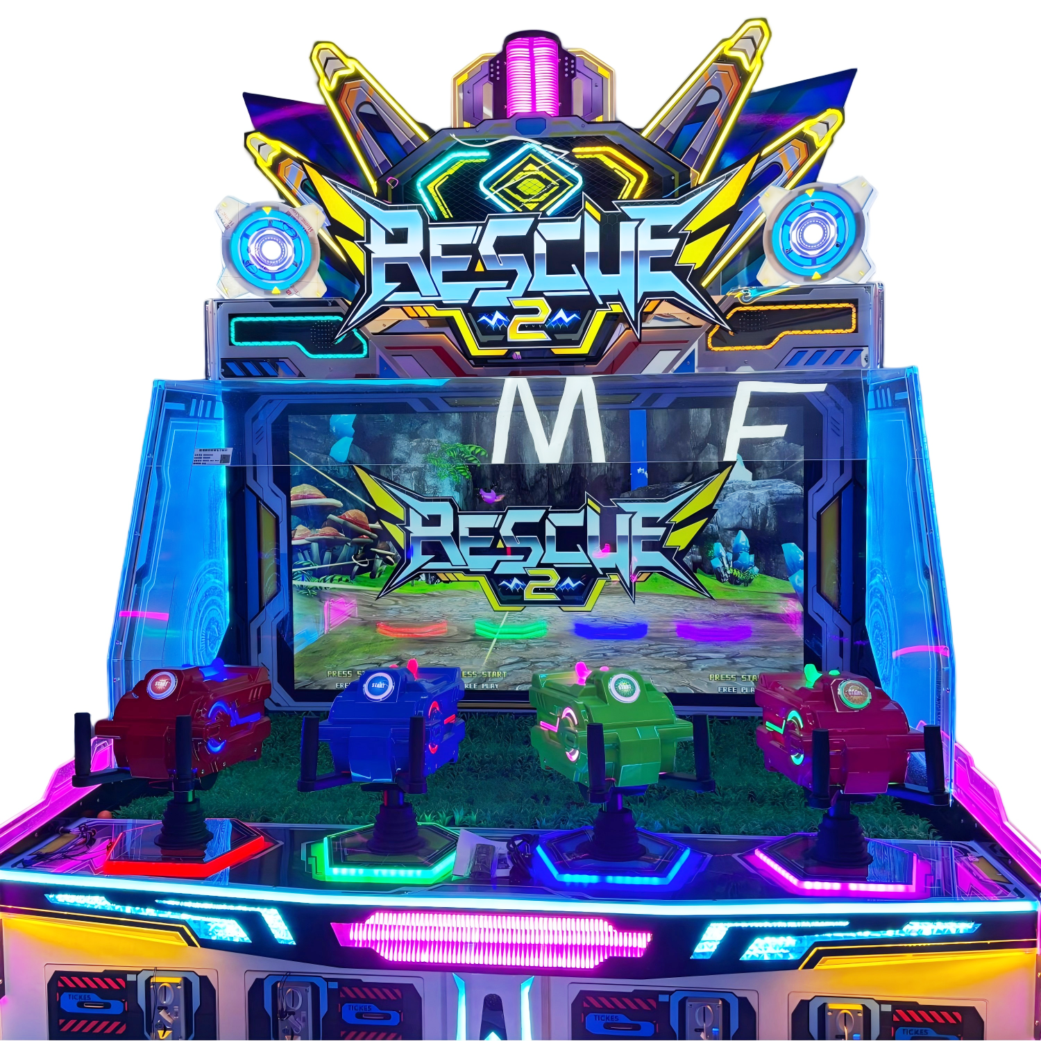 Rescue 2-4P Water Shooting Arcade Redemption Game | Multi-Player Water Blaster with Diverse Game Modes