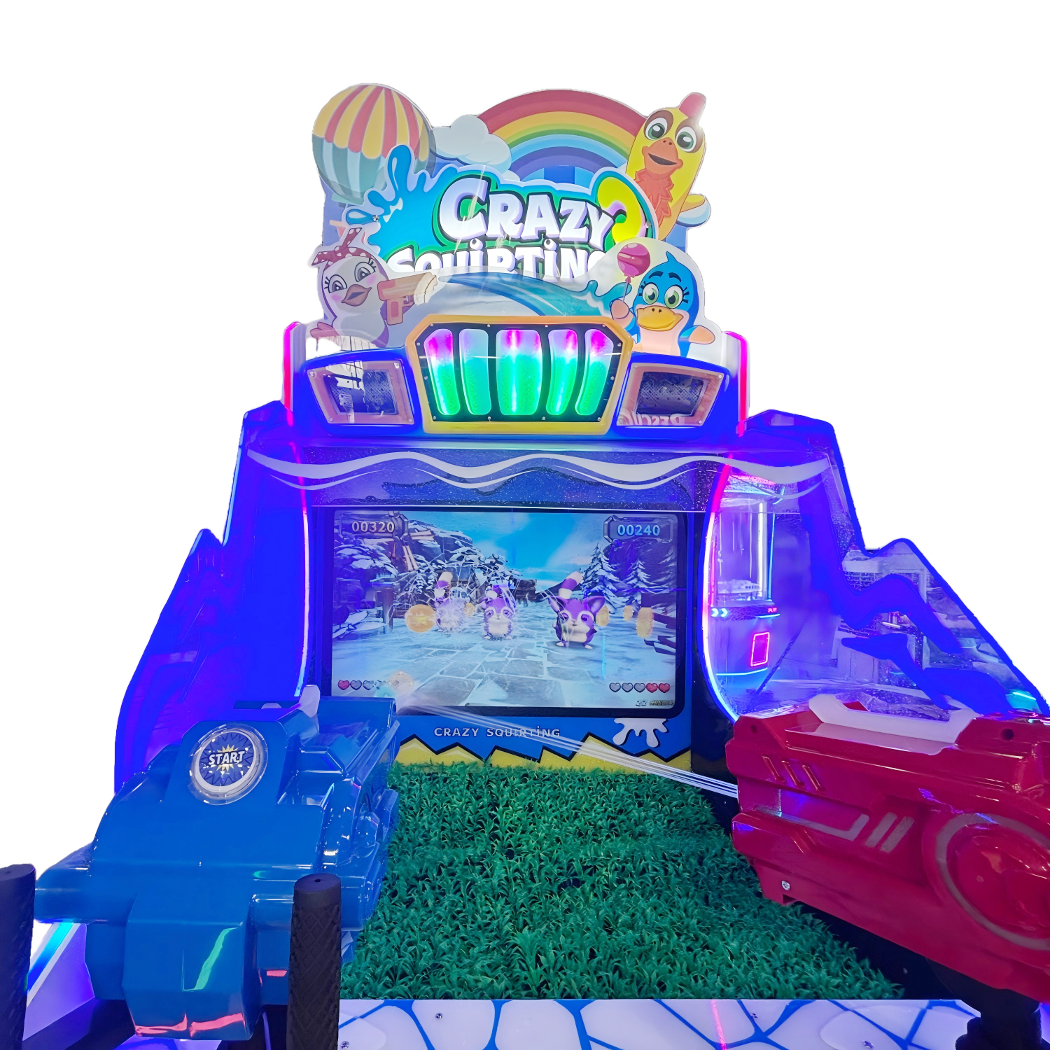 Crazy Water 3-2P Arcade Redemption Game | Dual-Player Water Cannon Shooter with Multi-Game Selection