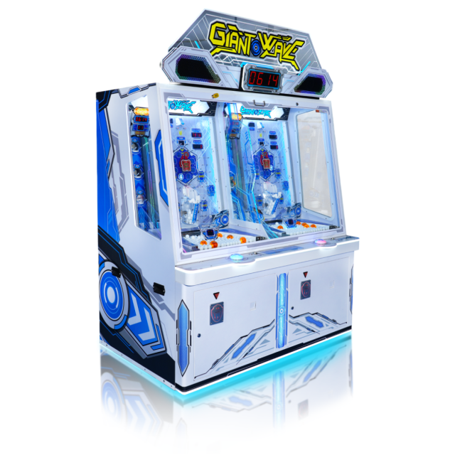 Giant Wave-2P Coin Pusher & Ball Launcher | Multi-Stage "Party Time" Bonus Redemption Game